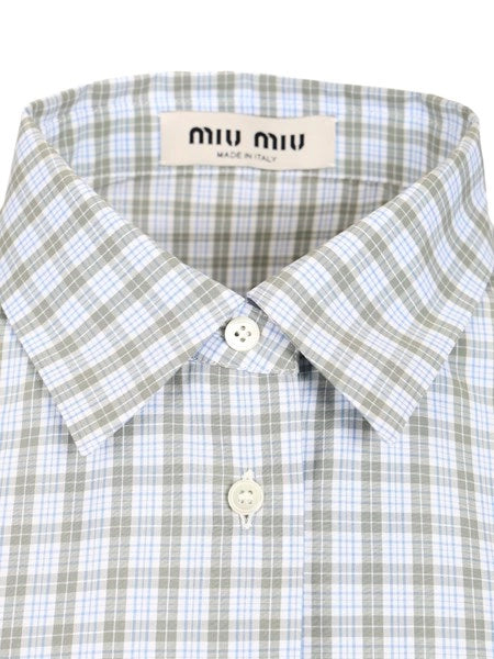 Camicia a quadri in popeline