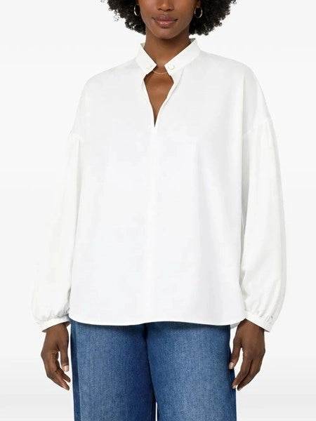 Blusa in cotone - Avorio