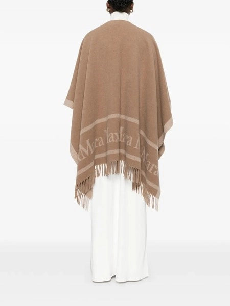Poncho in lana jacquard