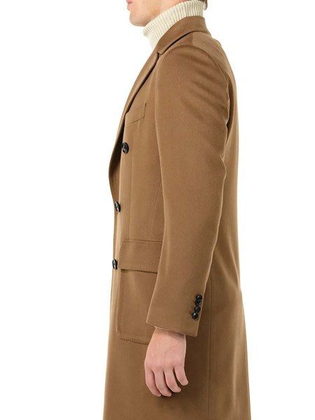 Cappotto doppiopetto cammello