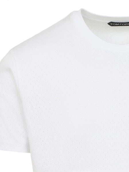 T-shirt a costine traforate