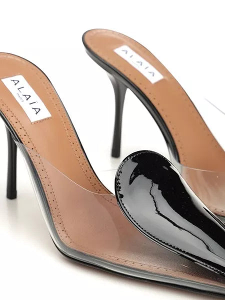 Mule in pelle e PVC