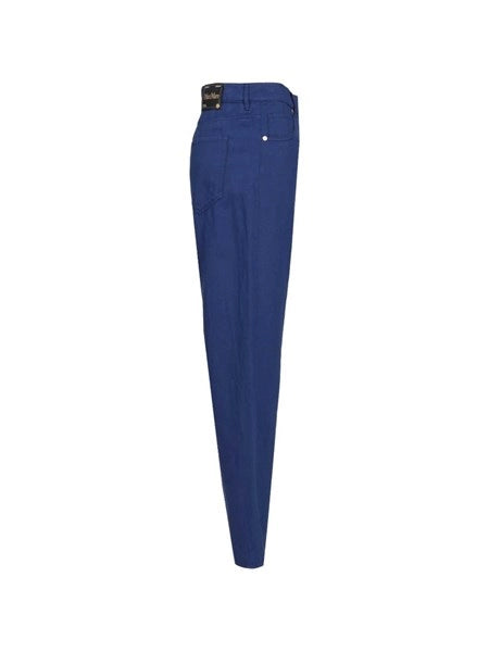 Pantalone in drill di cotone e lino