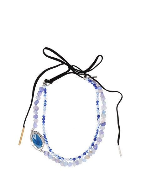 Collana con pietre multicolore
