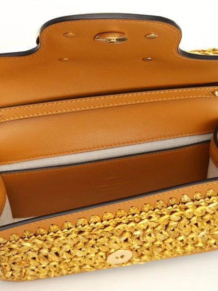 Borsa a tracolla in rafia