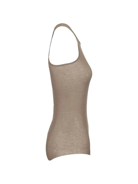 Top in cotone a coste