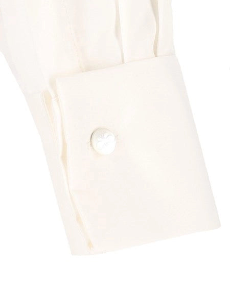 Camicia corta a righe in cotone