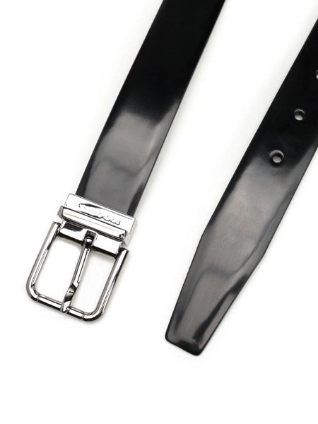 Cintura in pelle spazzolata