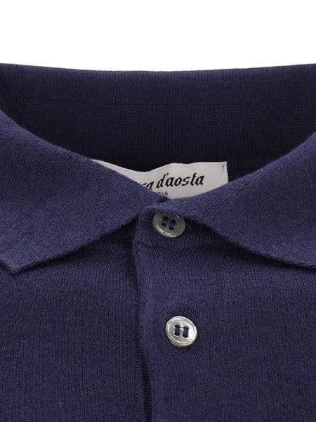Polo in seta e cashmere