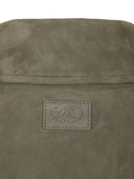 Giacca con zip in pelle di agnello scamosciata