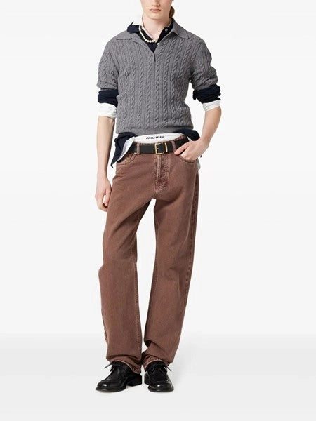 Pantaloni cinque tasche in bull denim