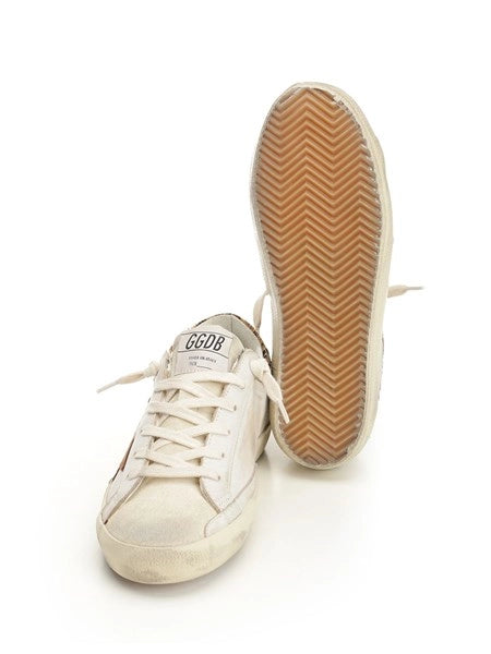Sneakers "Super-Star" in suede con cavallino