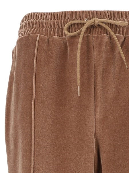 Pantaloni jogging in jersey di velluto