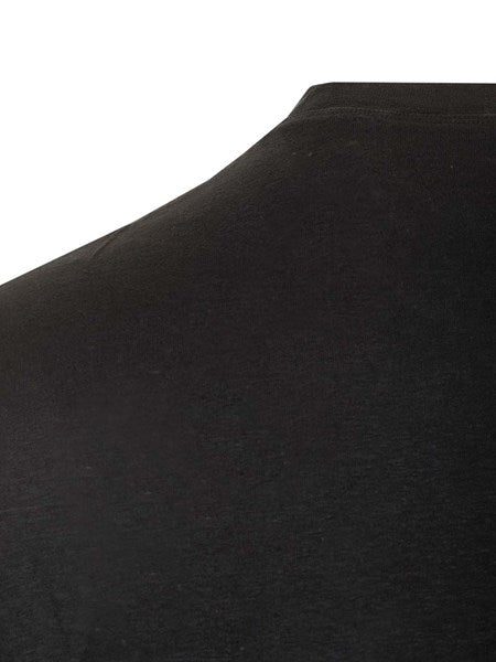 T-shirt nera in lino