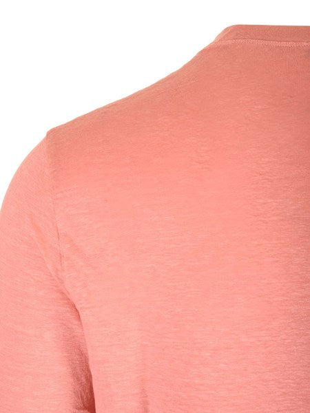T-Shirt in jersey di lino fiammato