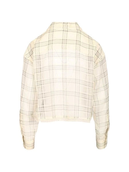 Camicia corta semitrasparente