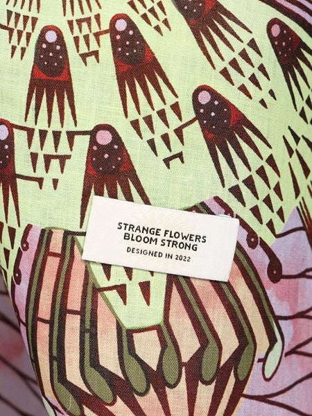 Gonna pareo con stampa di fiori strani