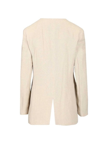 Blazer in misto lino