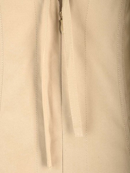 Maxi abito smanicato beige in cotone