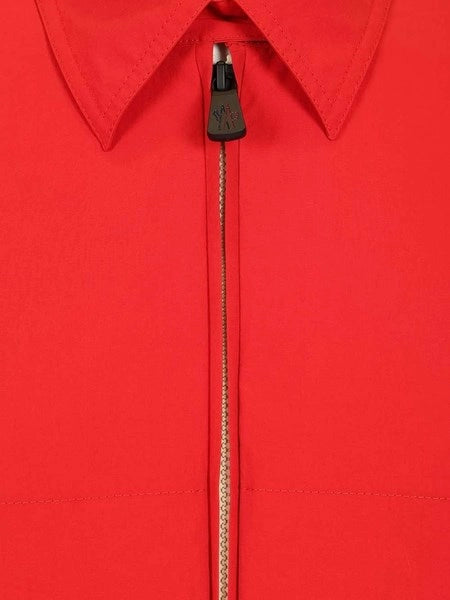 Overshirt in tela con logo ricamato