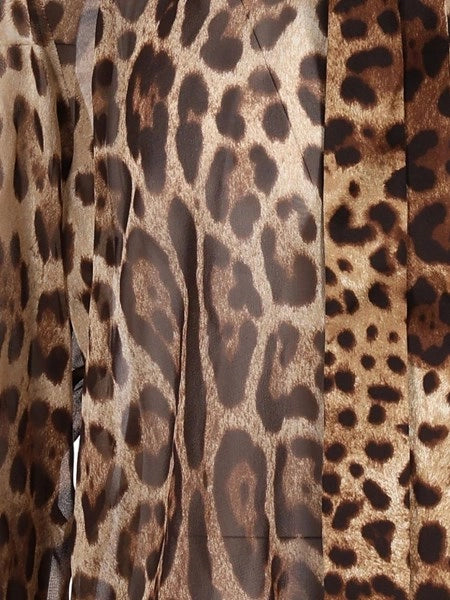 Camicia in chiffon stampa leopardo