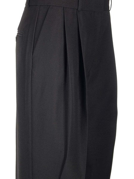 Pantalone vita alta con pince