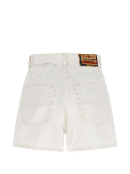 Shorts in denim bianchi