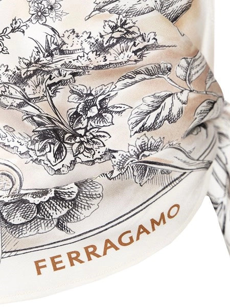 Top Foulard con stampa etnica