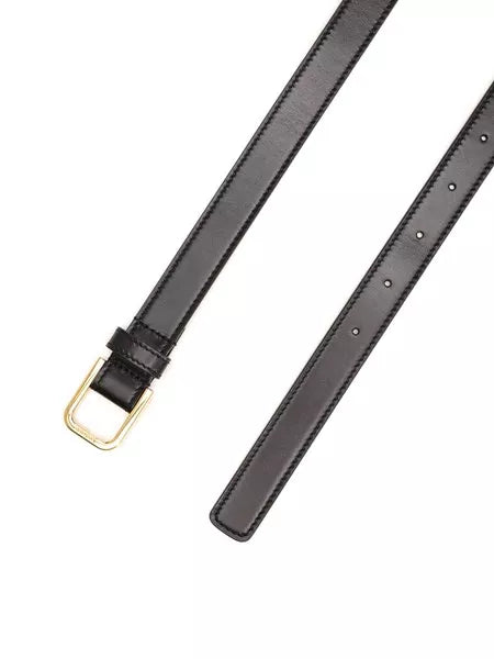 cintura minimalista in pelle liscia