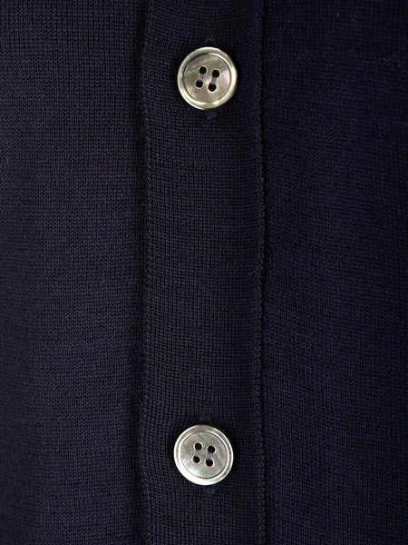 Cardigan blu a maniche corte