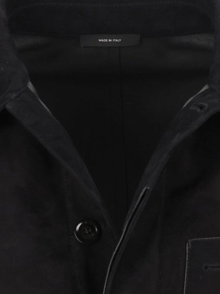 Filed jacket in suede