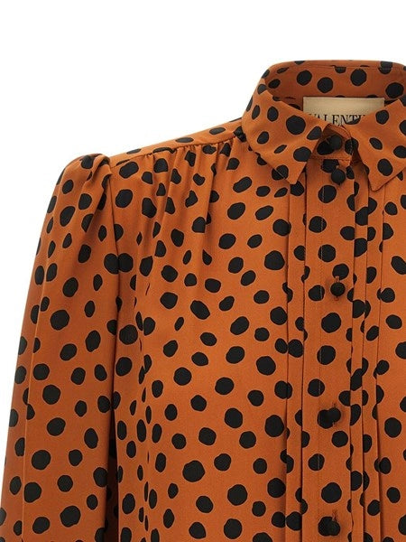 Camicia con stampa a pois