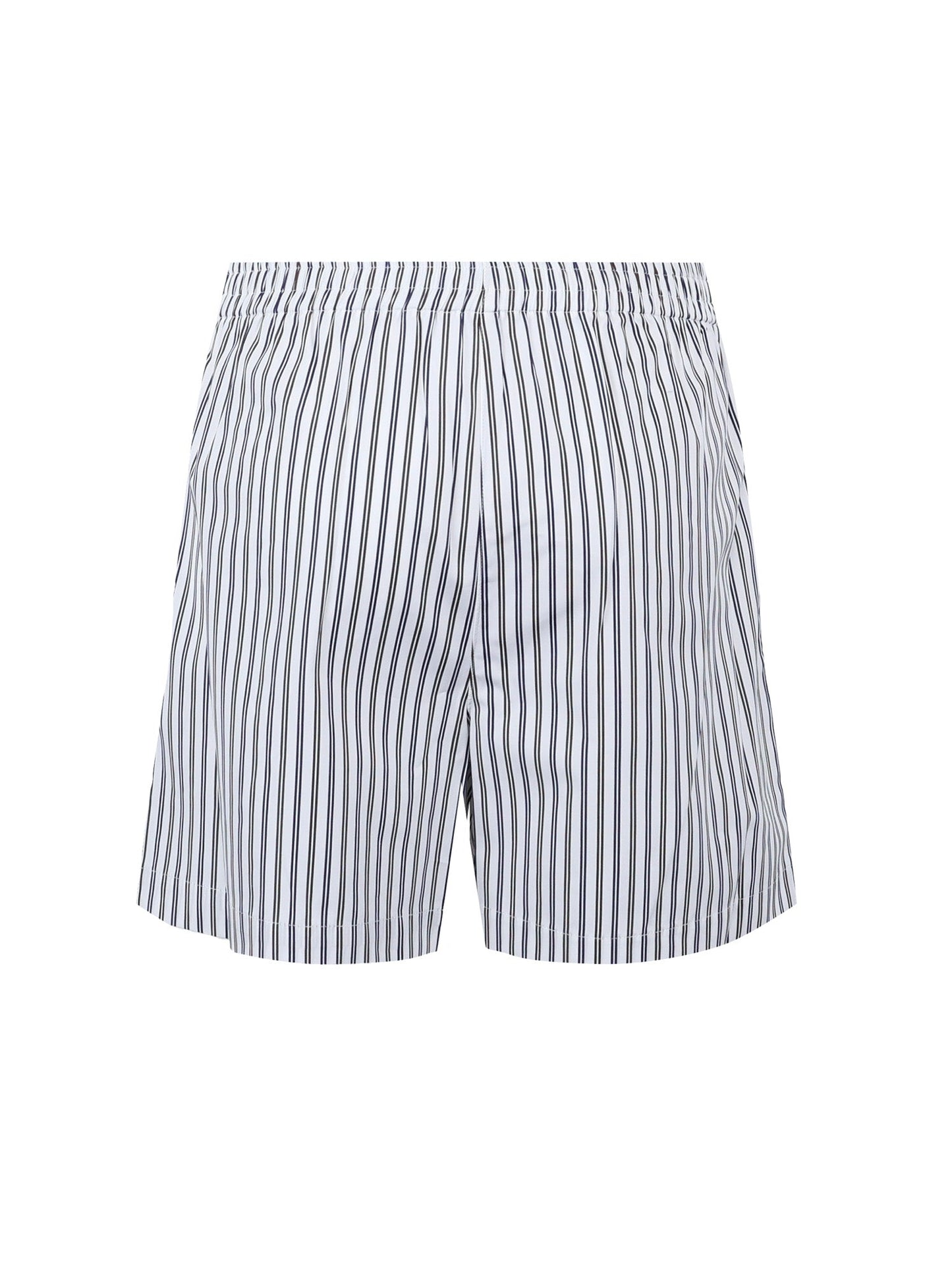 Pantalone corto in cotone a righe