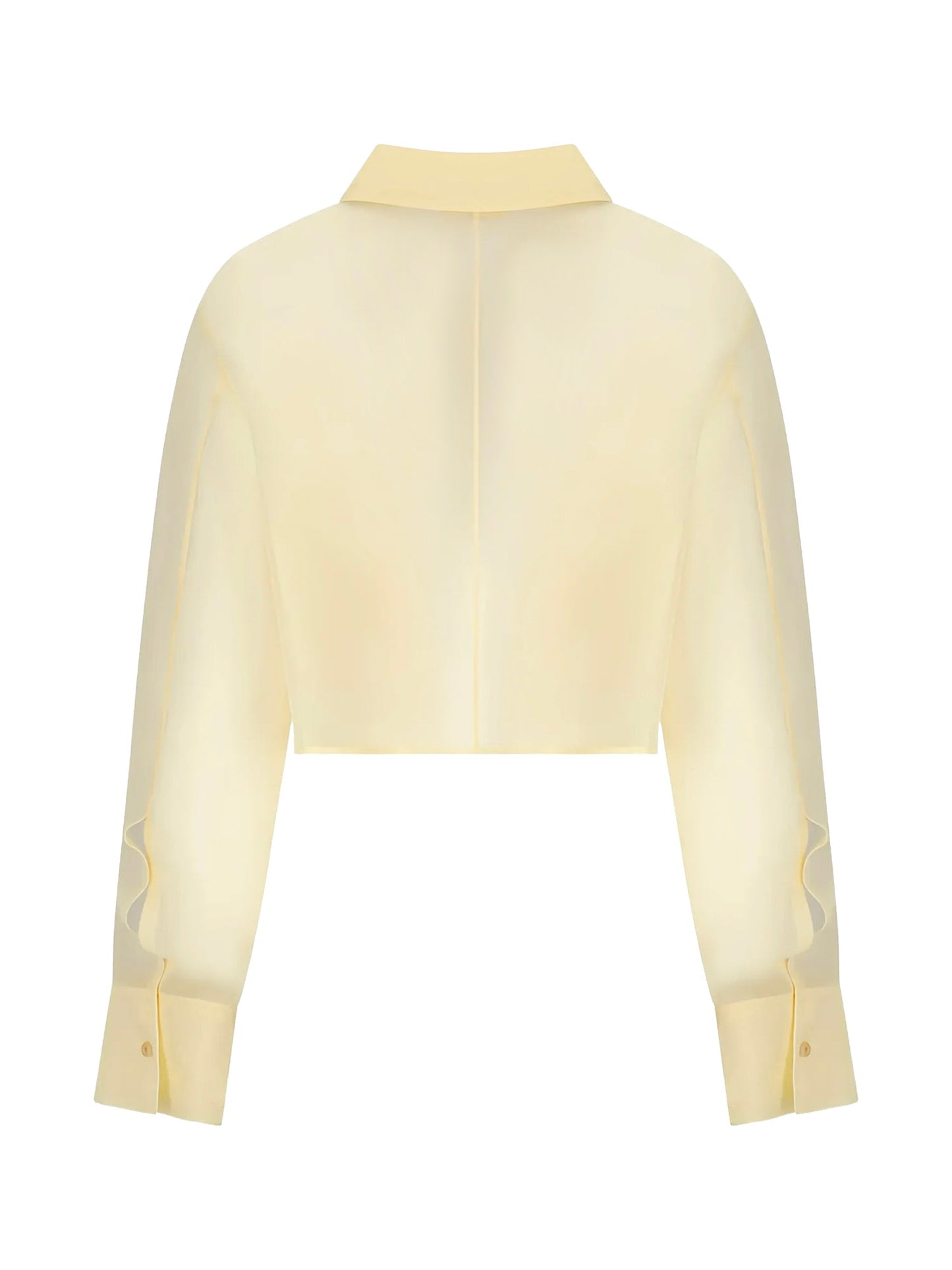 Camicia cropped Jasen in organza di seta
