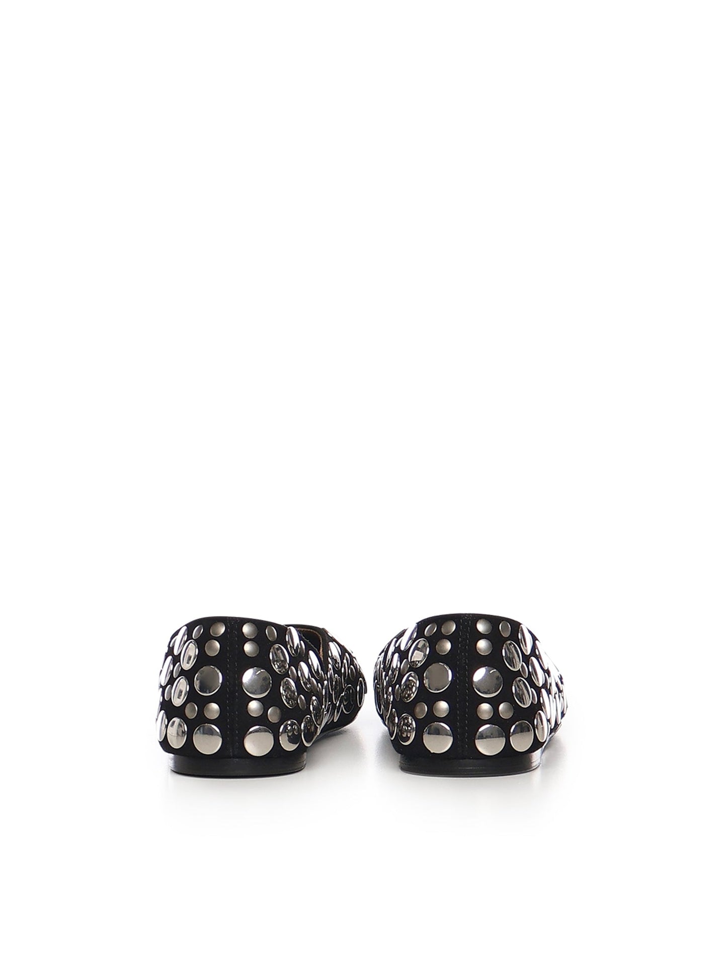 Ballerine Jane in pelle scamosciata con borchie