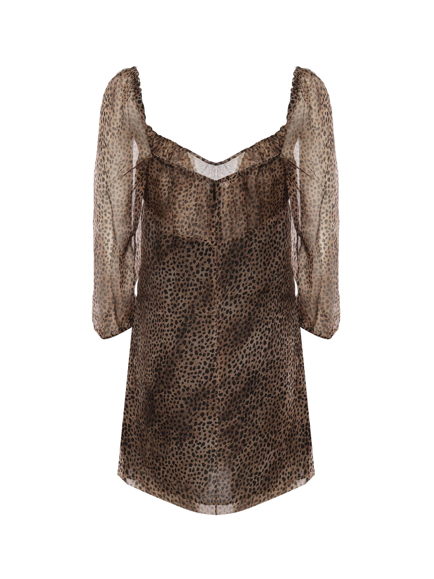 Miniabito con stampa leopardo