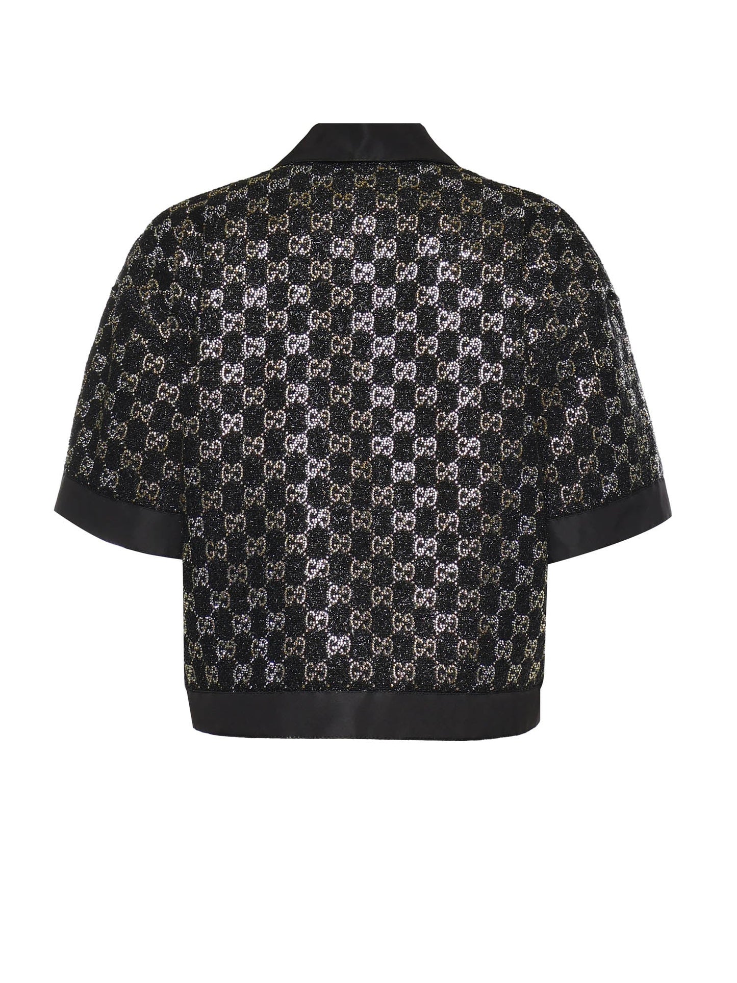 Top in tweed di lana lamé