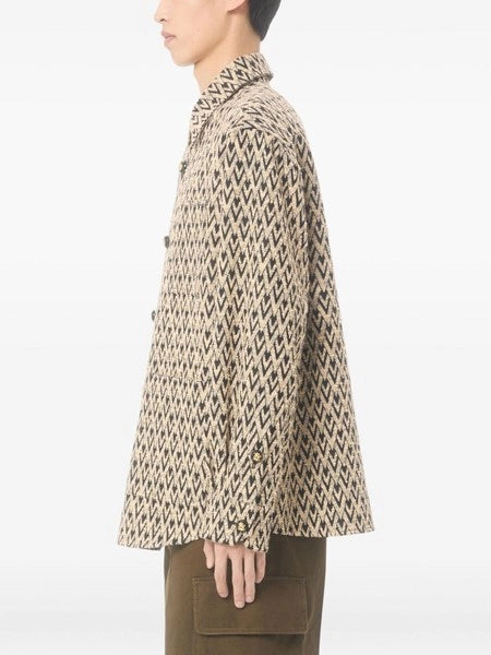 Giacca in misto cotone jacquard Toute La V