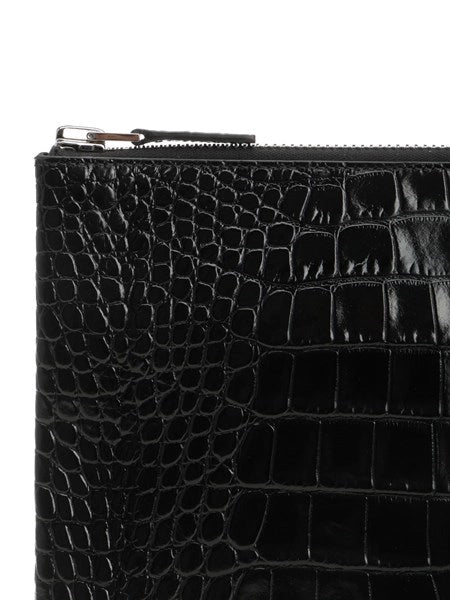 Pouch slim in pelle
