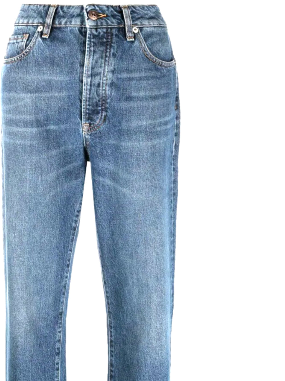 HIGH-WAIST STRAIGHT-LEG JEANS