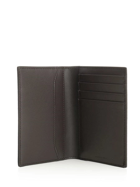 Porta carte verticale in pelle