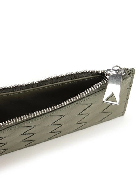 Portacarte Intrecciato con zip