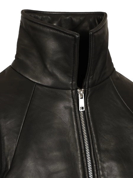 Giacca in pelle boxy