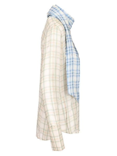 Blusa in seta con sciarpa