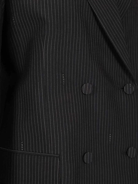 Blazer in lana gessata