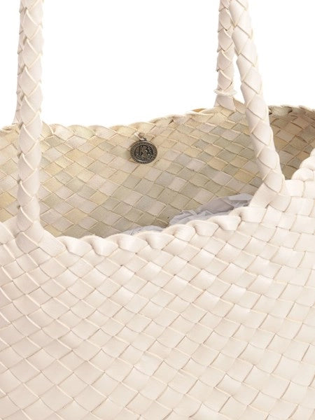 Tote bag in pelle intrecciata Santa Croce Big