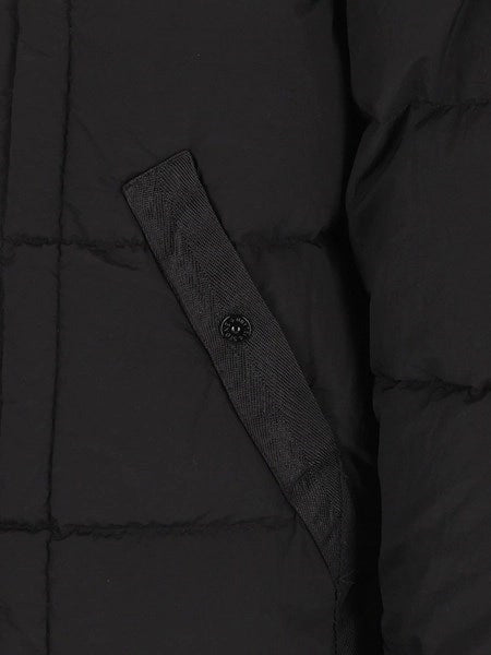 Piumino con cappuccio in tessuto Nylon Metal
