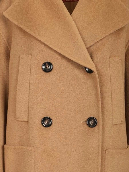 Giaccone doppiopetto in lana e cashmere