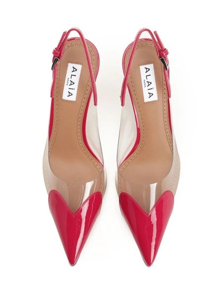 Slingback Le cœur in pelle verniciata