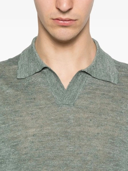 Polo in lino e cotone